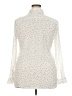 Eddie Bauer 100% Cotton Polka Dots Ivory Long Sleeve Blouse Size XXL - photo 2
