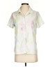 Unbranded 100% Polyester Tie-dye Ivory Short Sleeve Blouse Size S (estimated) - photo 1