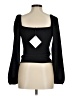 Spring & Mercer Black Long Sleeve Top Size M - photo 2