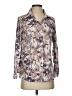 David Cline Print Tan Long Sleeve Blouse Size S - photo 1