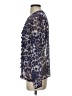 Sugar Lips Animal Print Blue Long Sleeve Blouse Size S - photo 5