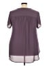 Torrid 100% Polyester Solid Purple Short Sleeve Blouse Size 3X Plus (3) - photo 2