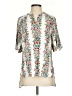 Matilda Jane 100% Rayon Floral Ivory Short Sleeve Blouse Size S - photo 1