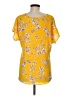 West Kei 100% Polyester Yellow Short Sleeve Blouse Size M - photo 2