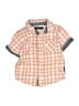 Ben Sherman Checkered-gingham Orange Short Sleeve Button-Down Shirt Size 2T - photo 1