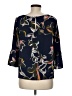 Halogen 100% Polyester Blue 3/4 Sleeve Blouse Size M - photo 2