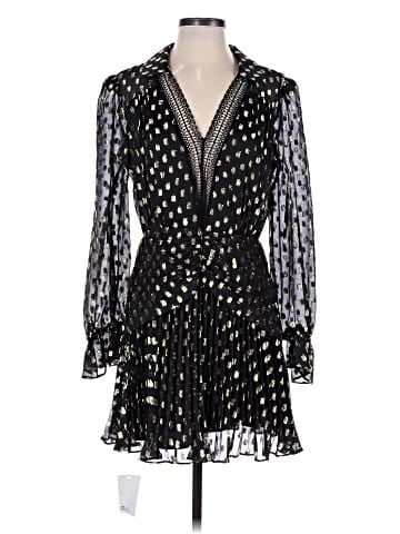 Self-Portrait fil-coupé polka dot mini dress (view 1)