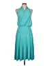 Janette Plus Solid Teal Casual Dress Size L - photo 1
