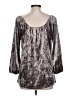 Lane Bryant Metallic Silver 3/4 Sleeve Blouse Size 10 - 12 Plus - photo 2