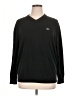 Lacoste 100% Cotton Black Pullover Sweater Size XXL - photo 1
