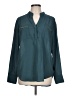 Ophelia Roe 100% Polyester Teal Long Sleeve Blouse Size L - photo 1