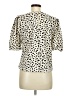 MELLODAY Animal Print Ivory Short Sleeve Blouse Size M - photo 2