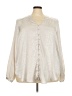 Torrid Damask Ivory Long Sleeve Blouse Size 3X Plus (3) - photo 1