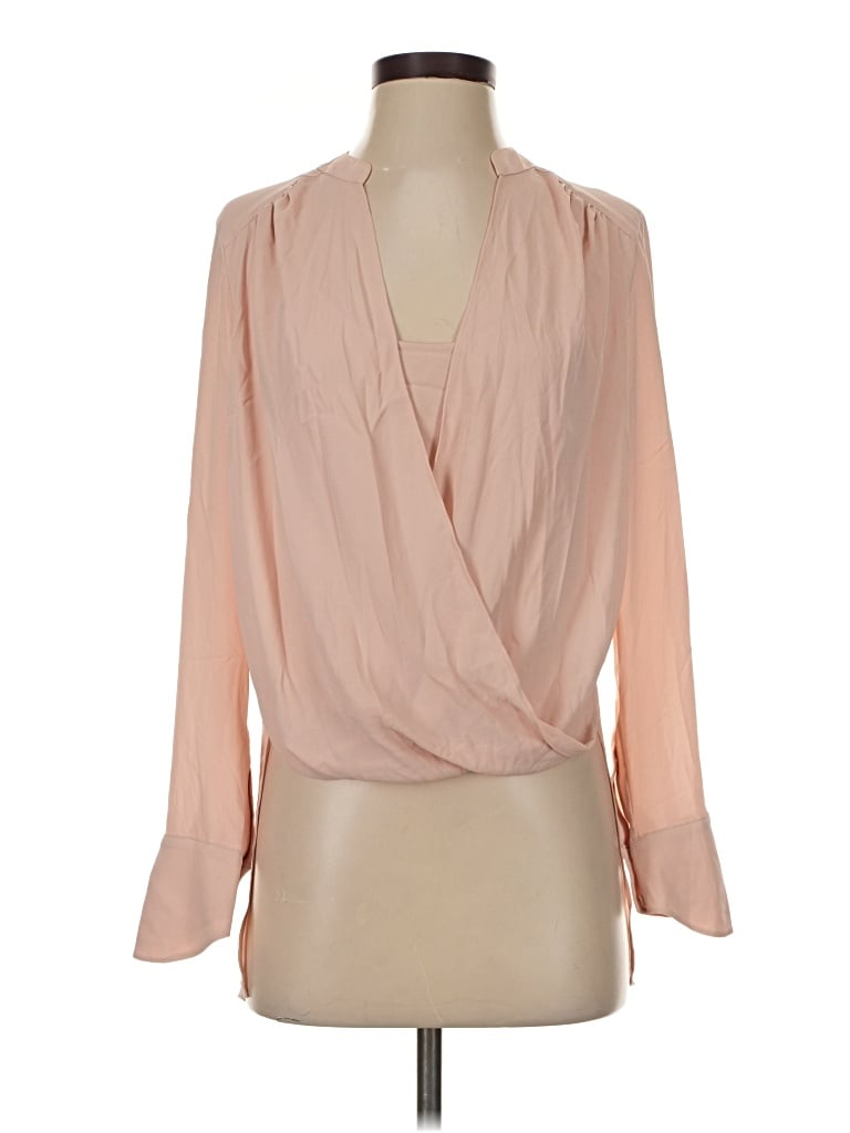 Bcbgmaxazria Long Sleeve Blouse In Tan