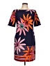 Gabby Skye Tropical Blue Casual Dress Size 10 - photo 1