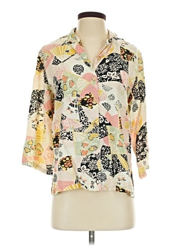 Citron 3/4 Sleeve Blouse - front