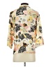 Citron 100% Rayon Print Yellow 3/4 Sleeve Blouse Size XS - photo 2