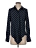 Vero Moda 100% Polyester Polka Dots Black Blue Long Sleeve Blouse Size S - photo 1