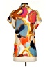 Marella Color Block Orange Short Sleeve Blouse Size 4 - photo 2