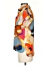Marella Color Block Orange Short Sleeve Blouse Size 4 - photo 5