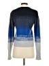 Autumn Cashmere 100% Cashmere Color Block Blue Cashmere Pullover Sweater Size S - photo 2