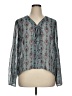 Maurices Teal Long Sleeve Blouse Size XL - photo 1