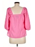 Scoop 100% Polyester Pink 3/4 Sleeve Blouse Size M - photo 2
