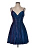 B. Darlin 100% Polyester Metallic Blue Cocktail Dress Size 5 - 6 - photo 1