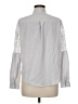 Unbranded 100% Polyester White Gray Long Sleeve Blouse Size M - photo 2