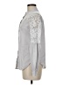 Unbranded 100% Polyester White Gray Long Sleeve Blouse Size M - photo 5