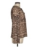 Ann Taylor LOFT 100% Polyester Brown Long Sleeve Blouse Size 6 - photo 4