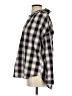 A Shirt Thing Plaid Silver Long Sleeve Blouse Size S - photo 5