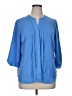 212 Collection Blue 3/4 Sleeve Blouse Size XL - photo 1