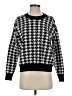 T Tahari 100% Polyester Houndstooth Black Pullover Sweater Size S - photo 1