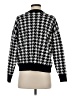 T Tahari 100% Polyester Houndstooth Black Pullover Sweater Size S - photo 2