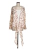 Nasty Gal Inc. 100% Polyester Hearts Ivory Kimono Size 6 - photo 1