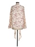 Nasty Gal Inc. 100% Polyester Hearts Ivory Kimono Size 6 - photo 2