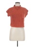 Unbranded 100% Rayon Orange Short Sleeve Turtleneck Size S - photo 1
