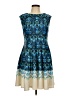 db established 1962 Print Blue Cocktail Dress Size 10 Petite - photo 1