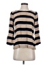 J.Crew 100% Rayon Stripes Tan 3/4 Sleeve Top Size 4 - photo 1