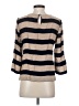 J.Crew 100% Rayon Stripes Tan 3/4 Sleeve Top Size 4 - photo 2