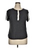 Love U Dear Gray Short Sleeve Top Size XL - photo 1