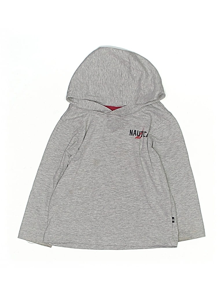 Pre-owned Nautica Kids' Long Sleeve Top Gray Cowl Neck Tops