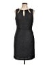 Eliza J 100% Polyester Metallic Gray Cocktail Dress Size 10 - photo 1