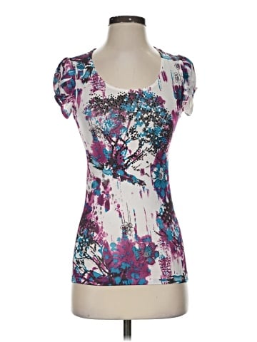 Ocean Blue Short Sleeve Blouse (view 1)