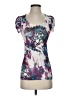 Ocean Blue Purple Short Sleeve Blouse Size S - photo 1
