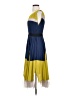 BCBGMAXAZRIA 100% Polyester Color Block Multi Color Blue Cocktail Dress Size 4 - photo 5