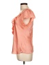 Sunny Leigh 100% Polyester Solid Orange Short Sleeve Blouse Size L - photo 5