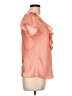 Sunny Leigh 100% Polyester Solid Orange Short Sleeve Blouse Size L - photo 4