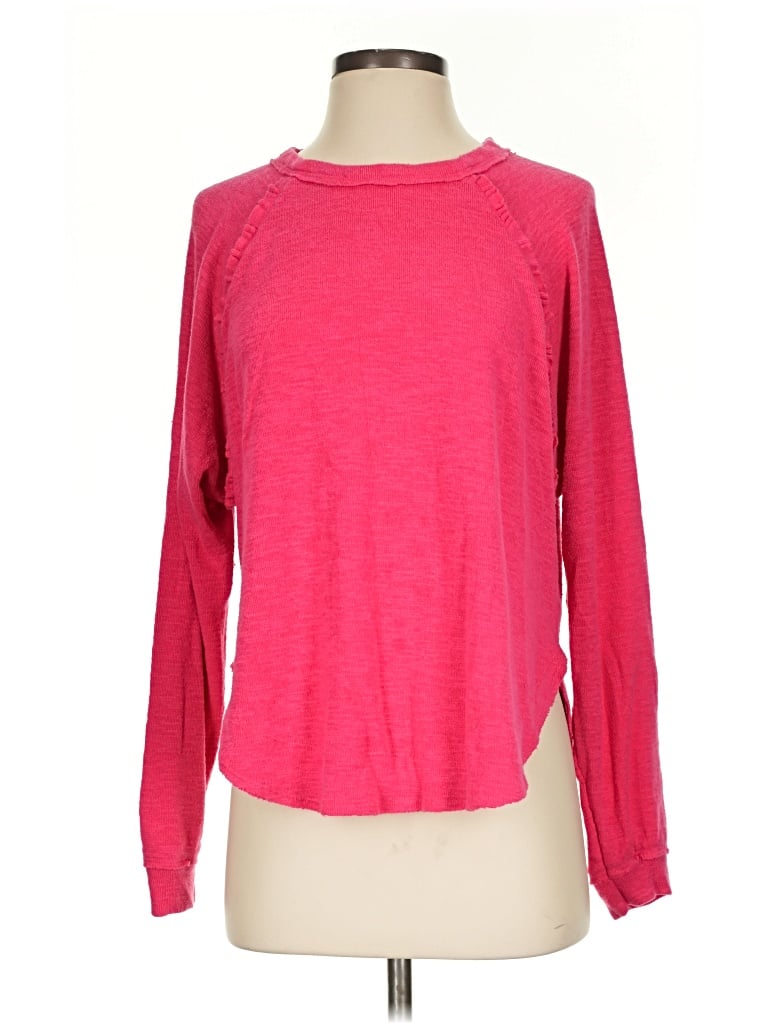 Pre-owned Pilcro Long Sleeve T-shirt In Pink